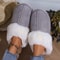 Womens Faux Suede Fluffy Winter Warm Flat Fur Slippers 8