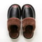 Mens Waterproof Winter Leather Indoor Warm Slippers Shoes 2