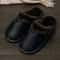 Mens Waterproof Winter Leather Indoor Warm Slippers Shoes 7