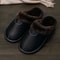 Mens Waterproof Winter Leather Indoor Warm Slippers Shoes 7