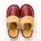 Mens Waterproof Winter Leather Indoor Warm Slippers Shoes 18