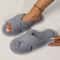 Womens Fluffy Open Toe NonSlip Flat Fur Slide Slippers 8
