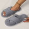 Womens Fluffy Open Toe NonSlip Flat Fur Slide Slippers 8
