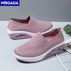 women's air cushion orthopedic walking shoes with non-slip wedge sole