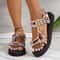 Womens Summer Flat Hemp Rope Casual Beach Sandals 3