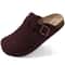 Unisex Suede Clogs With Arch Support And Cork Footbed 12