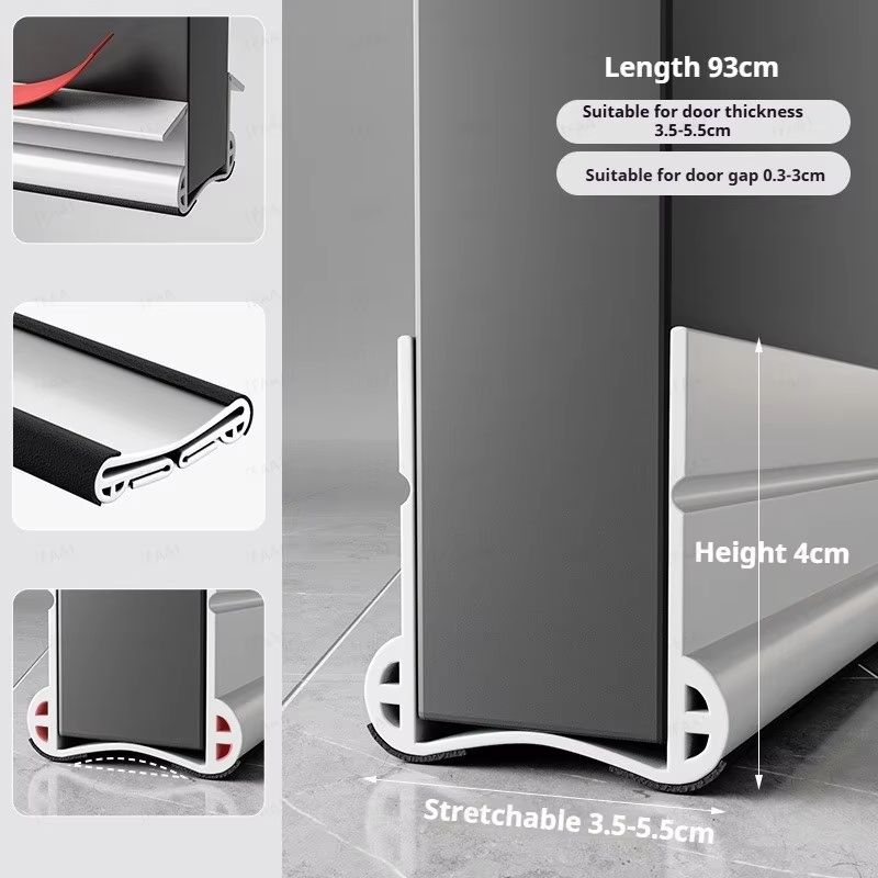 Flexible Door Bottom Sealing Strip Weatherproof Draft Stopper Tape 15