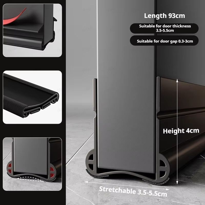 Flexible Door Bottom Sealing Strip Weatherproof Draft Stopper Tape 17