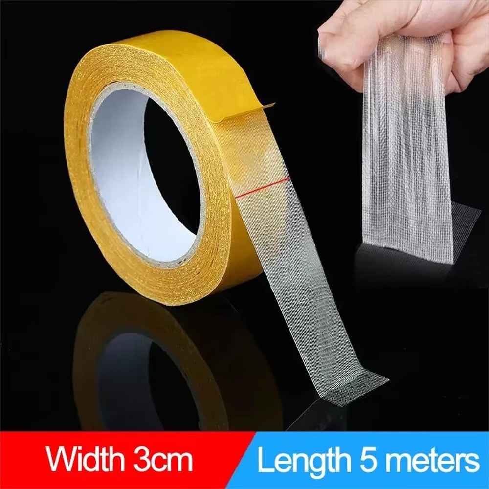 ExtraStrong Transparent DoubleSided Grid Fiber Adhesive Tape 164ft Roll 8