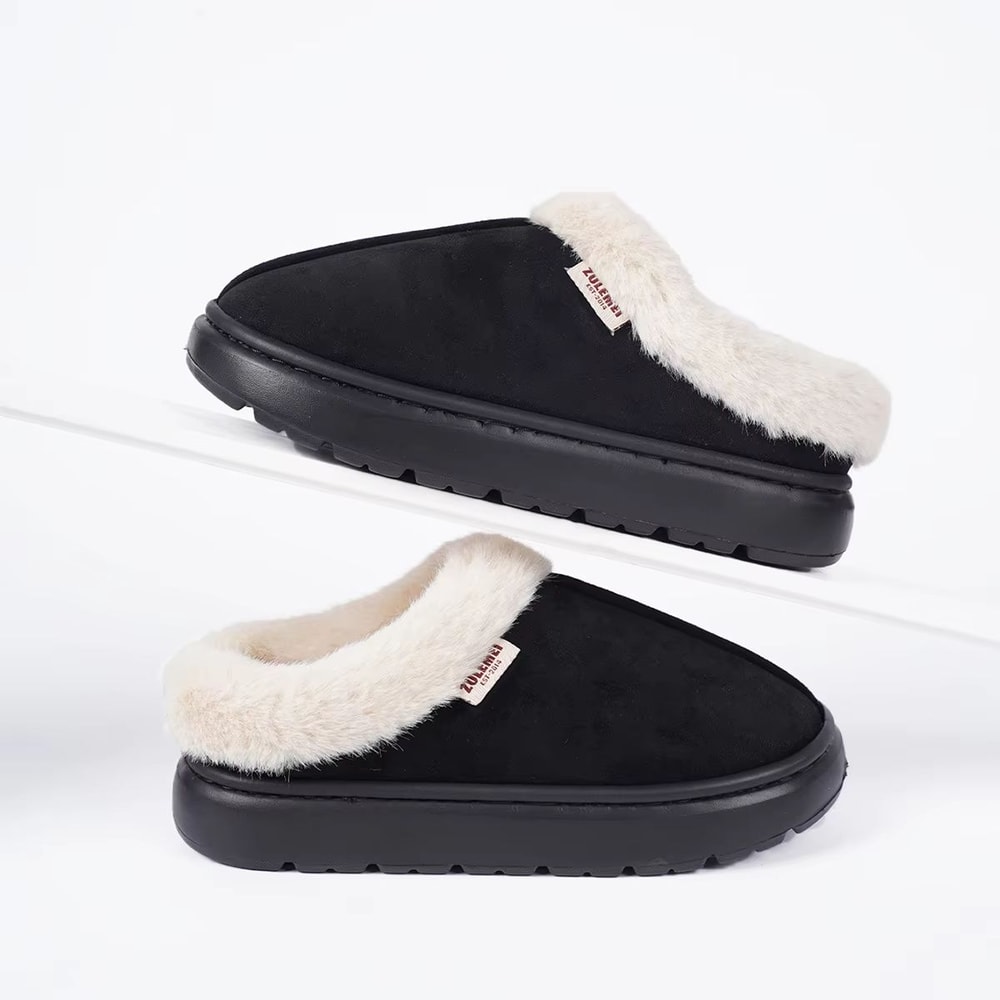 Unisex Winter Cotton Plush Padded Warm House Shoes Outdoor Casual Slippers 2025 10