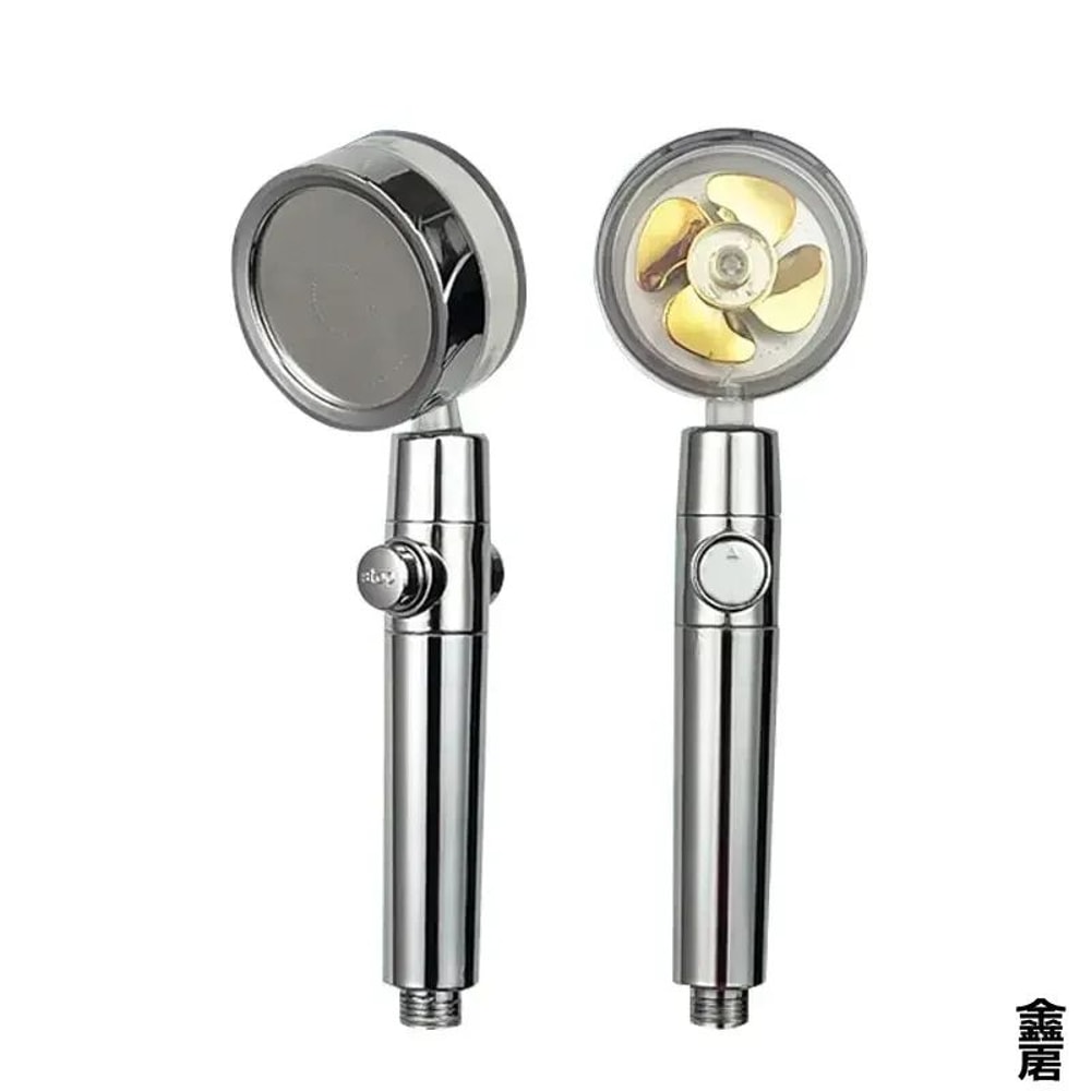 Pressurized 360 Rotating Turbo Shower Head With WaterSaving Propeller Flow 5
