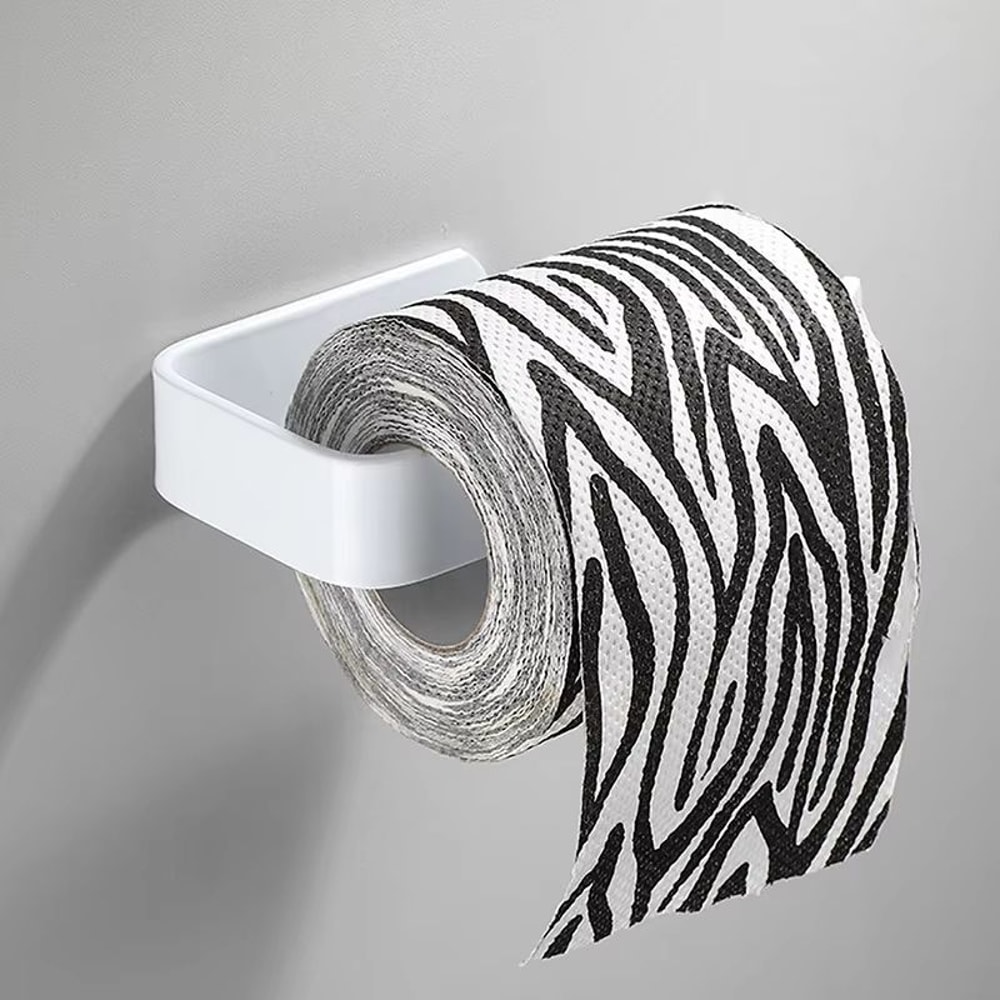 Adhesive Space Saver Paper Towel Holder And Toilet Roll Rack 6