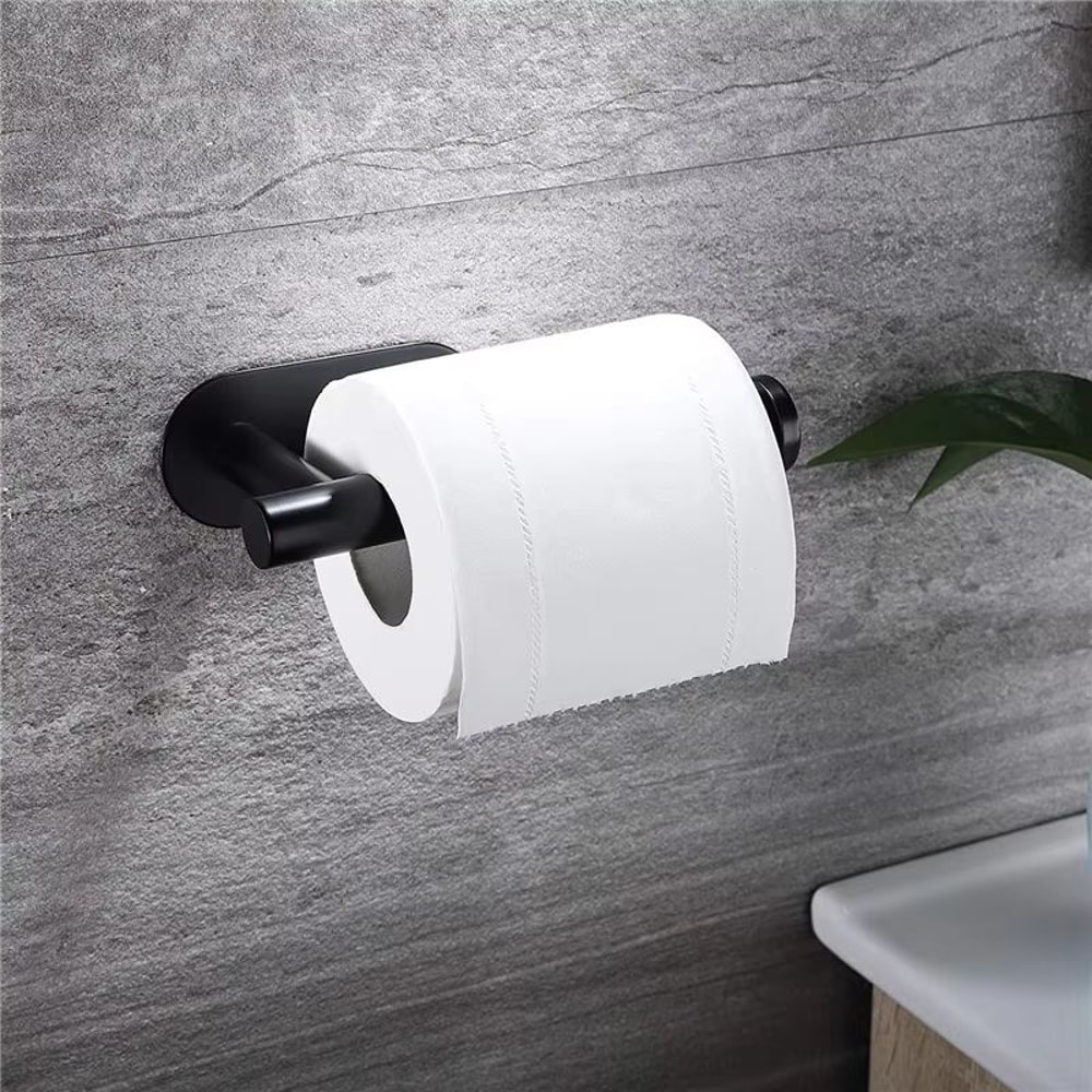 Adhesive Space Saver Paper Towel Holder And Toilet Roll Rack 10