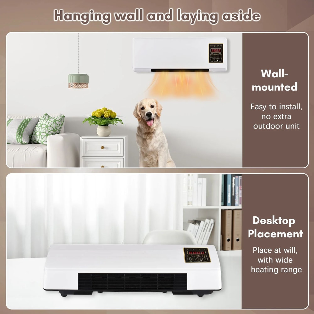 Wall Mounted Desktop Heater And Fan Combo For Household Bedroom Heating Nature Wind 2