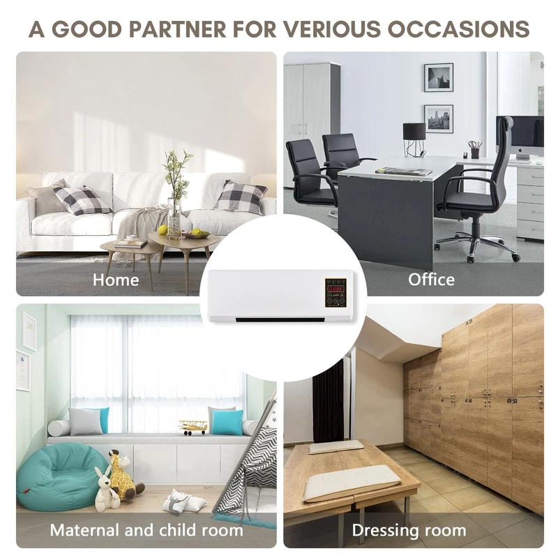 Wall Mounted Desktop Heater And Fan Combo For Household Bedroom Heating Nature Wind 4