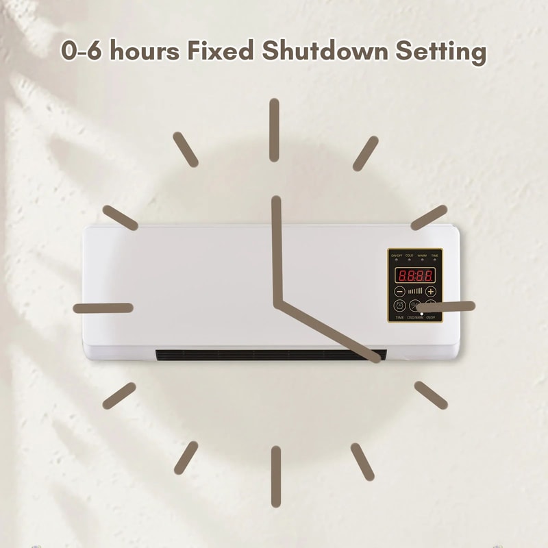 Wall Mounted Desktop Heater And Fan Combo For Household Bedroom Heating Nature Wind 6