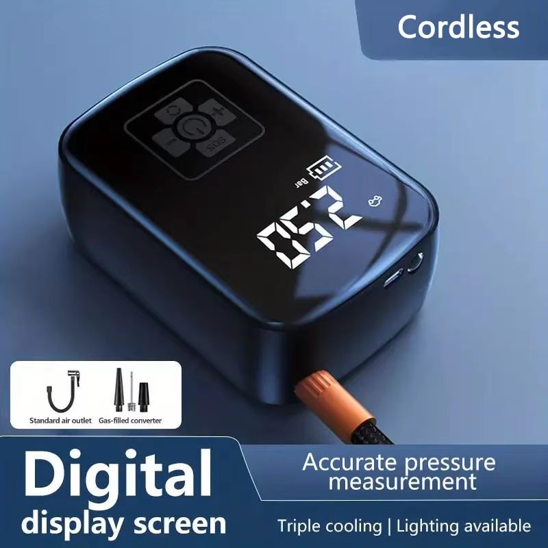 12V Portable Tire Inflator 150PSI Mini Air Compressor Electric Air Pump 6