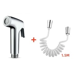 handheld toilet bidet sprayer with flexible spring hose bathroom accessory
