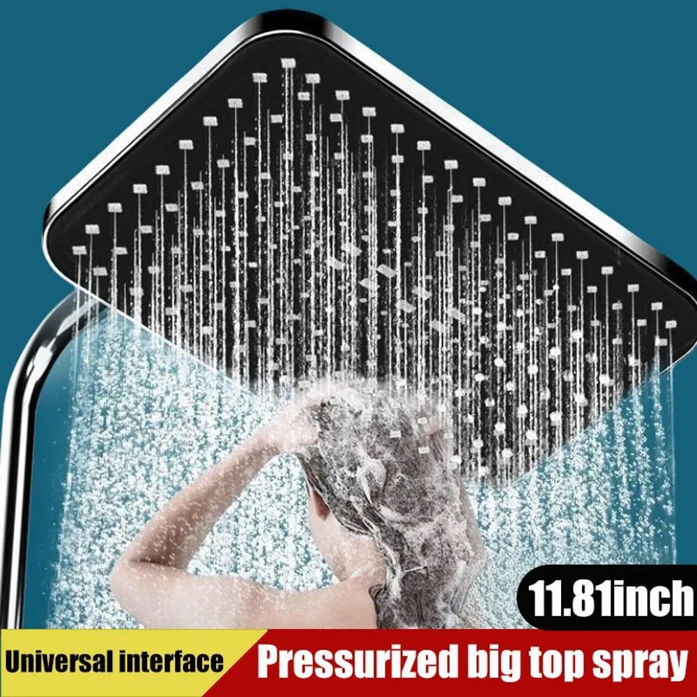 14inch HighPressure 360 Rotating WaterSaving Oversized Shower Head 0