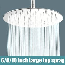 6/8/10 inch stainless steel ultra-thin square and round waterfall rainfall shower head