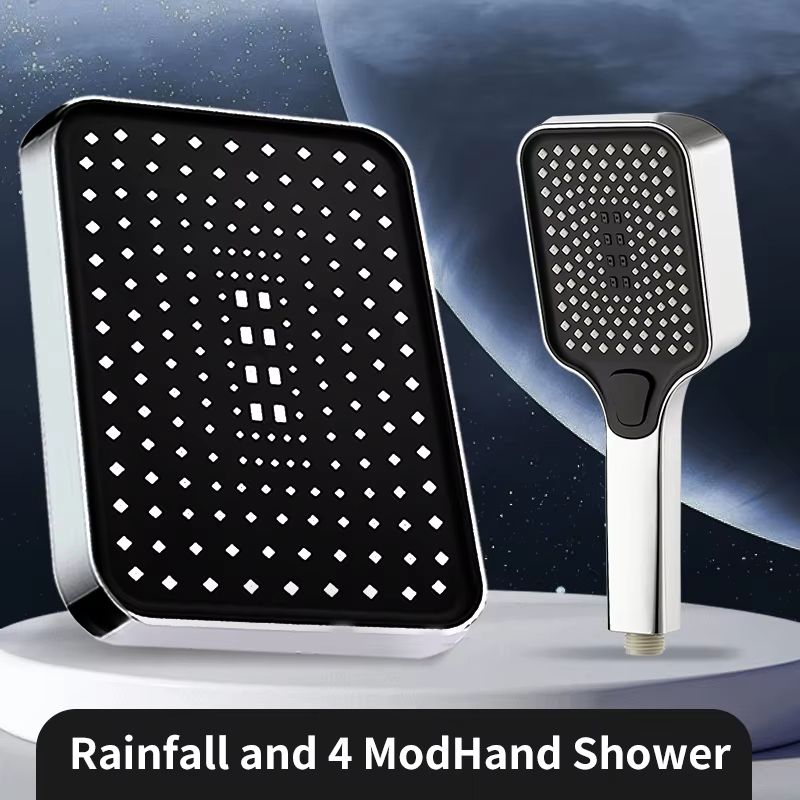 High Pressure Rainfall Shower Head With Adjustable Angle And AntiClogging Silicone Nozzles 10