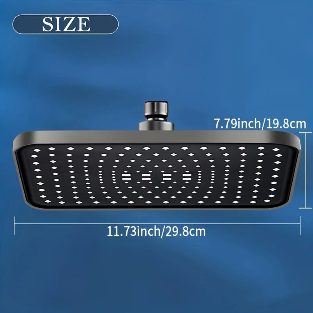 High Pressure Rainfall Shower Head With Adjustable Angle And AntiClogging Silicone Nozzles 2