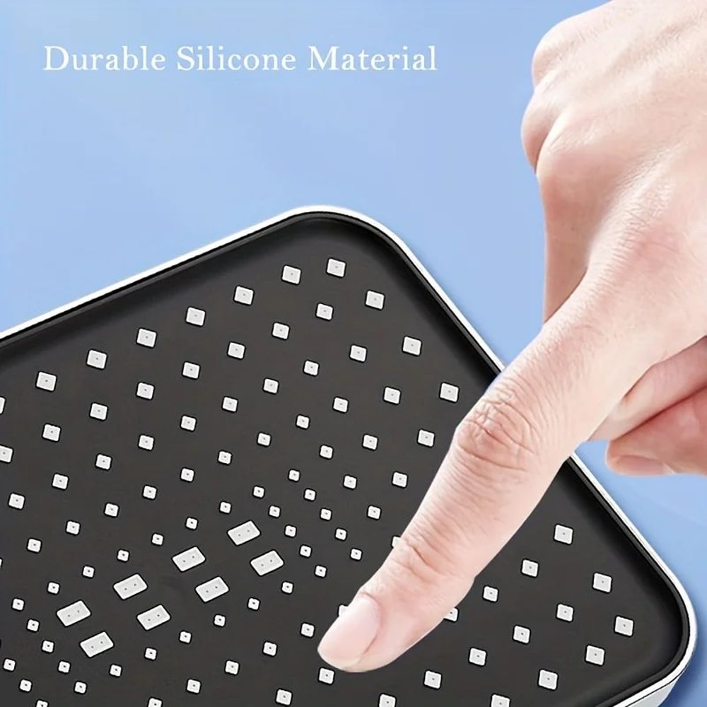 High Pressure Rainfall Shower Head With Adjustable Angle And AntiClogging Silicone Nozzles 4