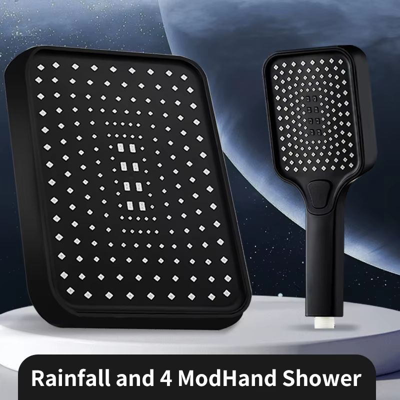 High Pressure Rainfall Shower Head With Adjustable Angle And AntiClogging Silicone Nozzles 8