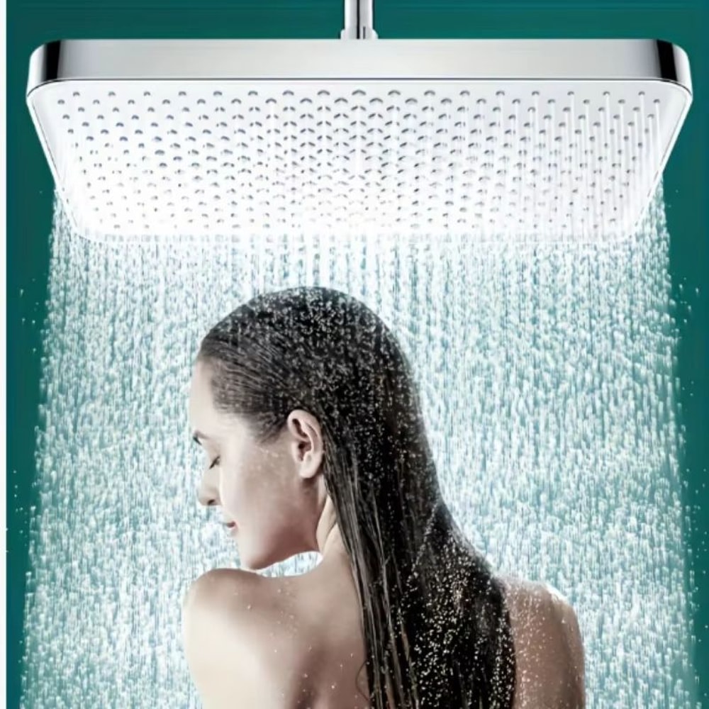 HighPressure Large Panel Overhead Shower Head Universal Rainfall Showerhead 5
