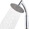 HighPressure Stainless Steel Square Rainfall Shower Head With Curved Extension 0
