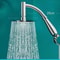 HighPressure Stainless Steel Square Rainfall Shower Head With Curved Extension 3
