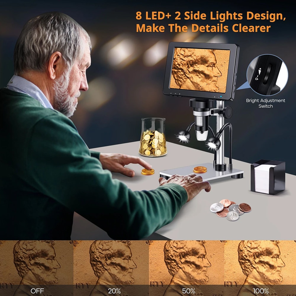 Hayve 7 Inch 1200X Digital Microscope With 12 MP HD Camera And LCD Screen 2