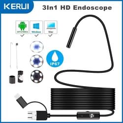7 mm 3-in-1 android endoscope camera with usb/type-c borescope and led lights