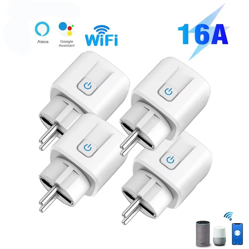 Tuya WiFi Smart Plug EU 16 A20 A With Power Monitoring Timer And App Control 0