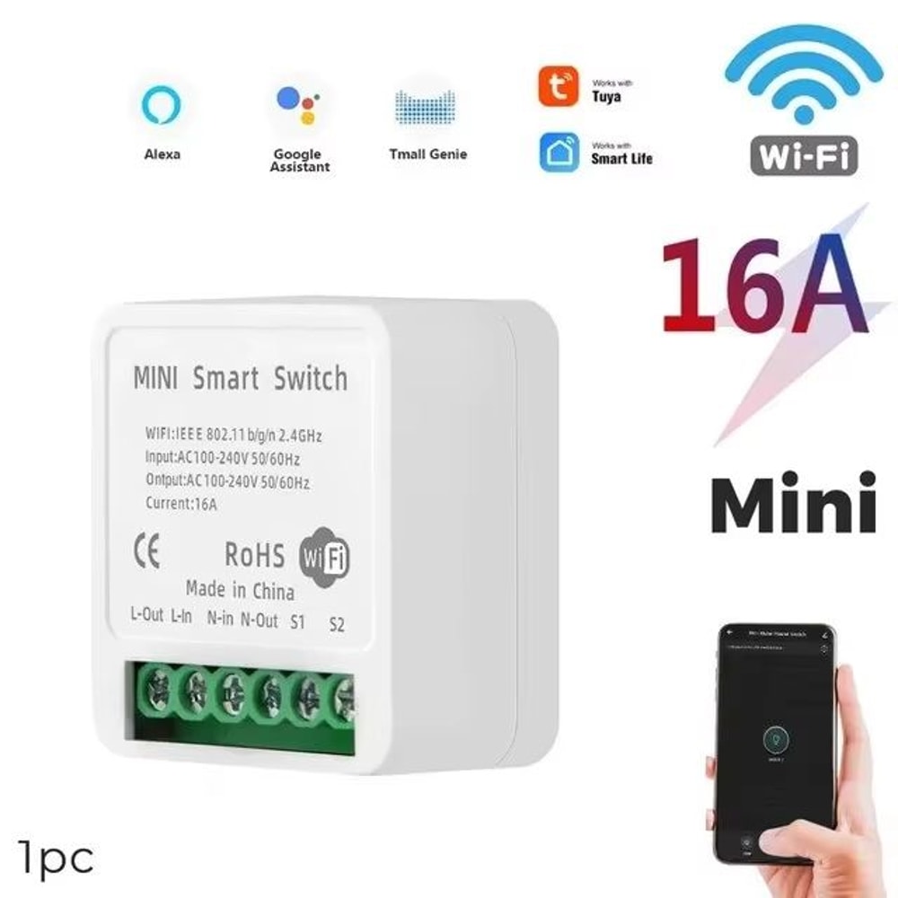 Mini WiFi Smart Switch Module 16 A 2Way Control Tuya For Alexa Google Home 6