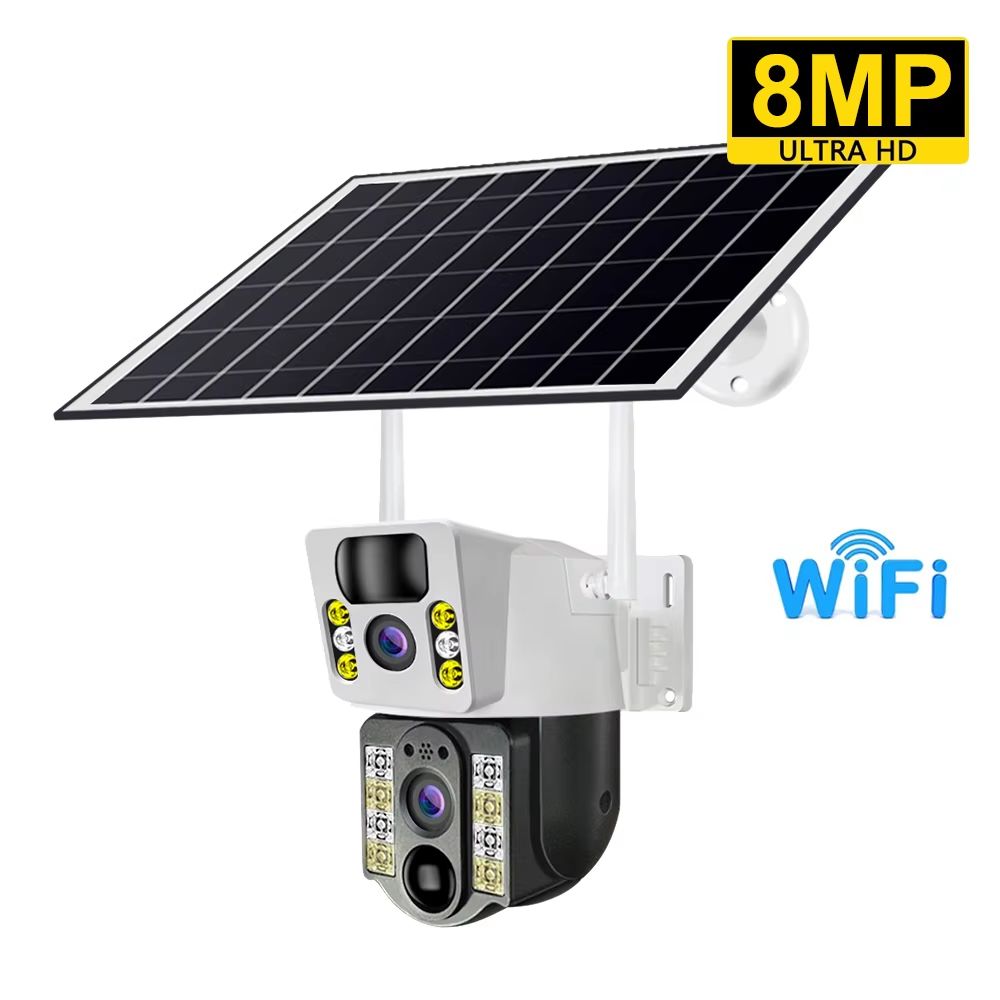 8 MP 4K Wireless Solar Camera Outdoor With 4G SIM Dual Lens PIR And Night Vision 6
