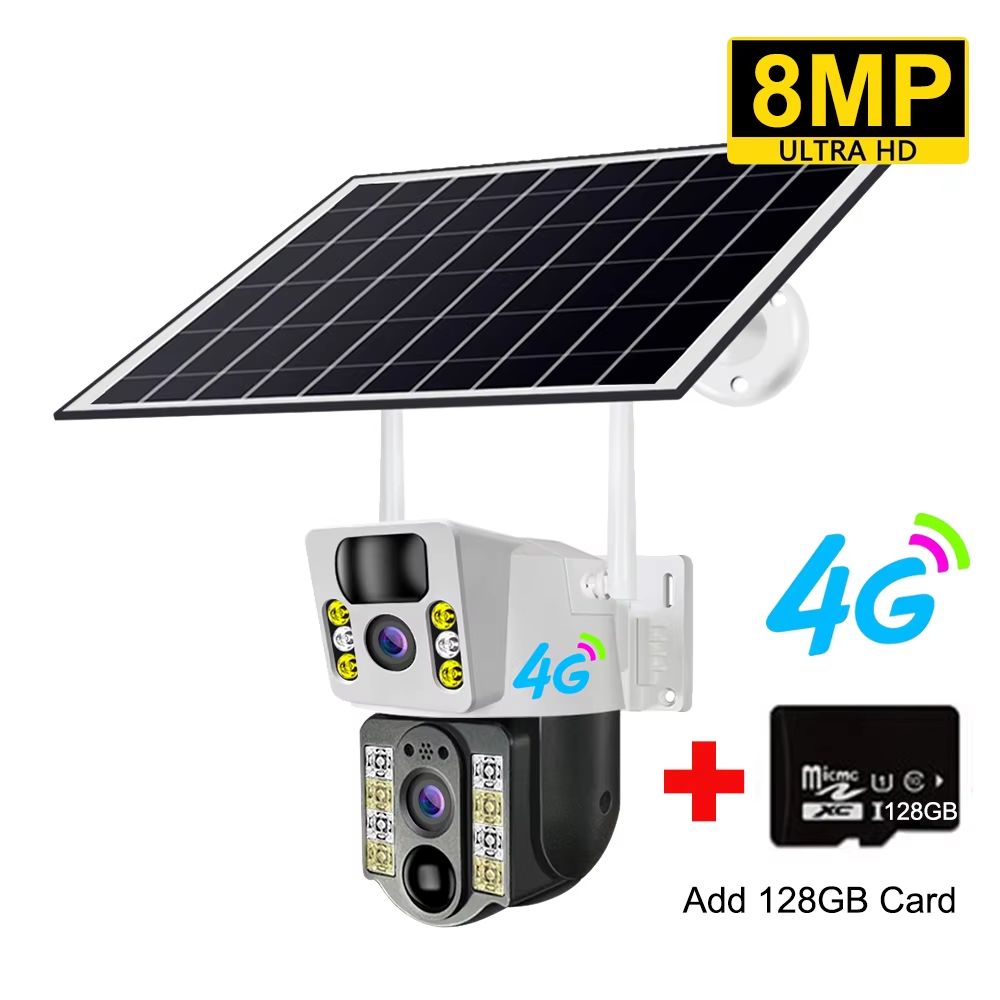 8 MP 4K Wireless Solar Camera Outdoor With 4G SIM Dual Lens PIR And Night Vision 13