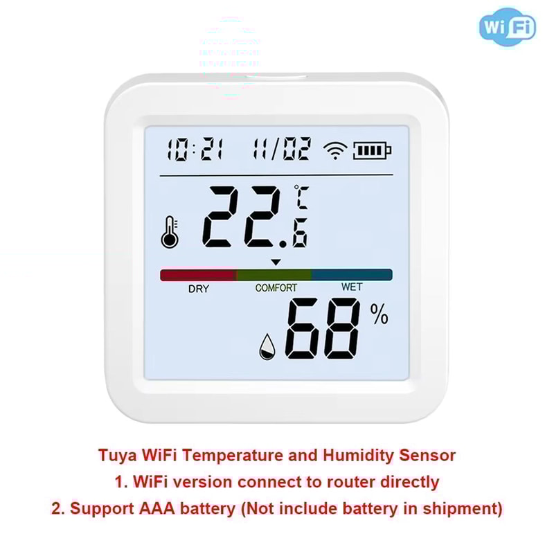Tuya ZigbeeWiFi Smart Temperature And Humidity Sensor Compatible With Smart Life Alexa Google Assis 9