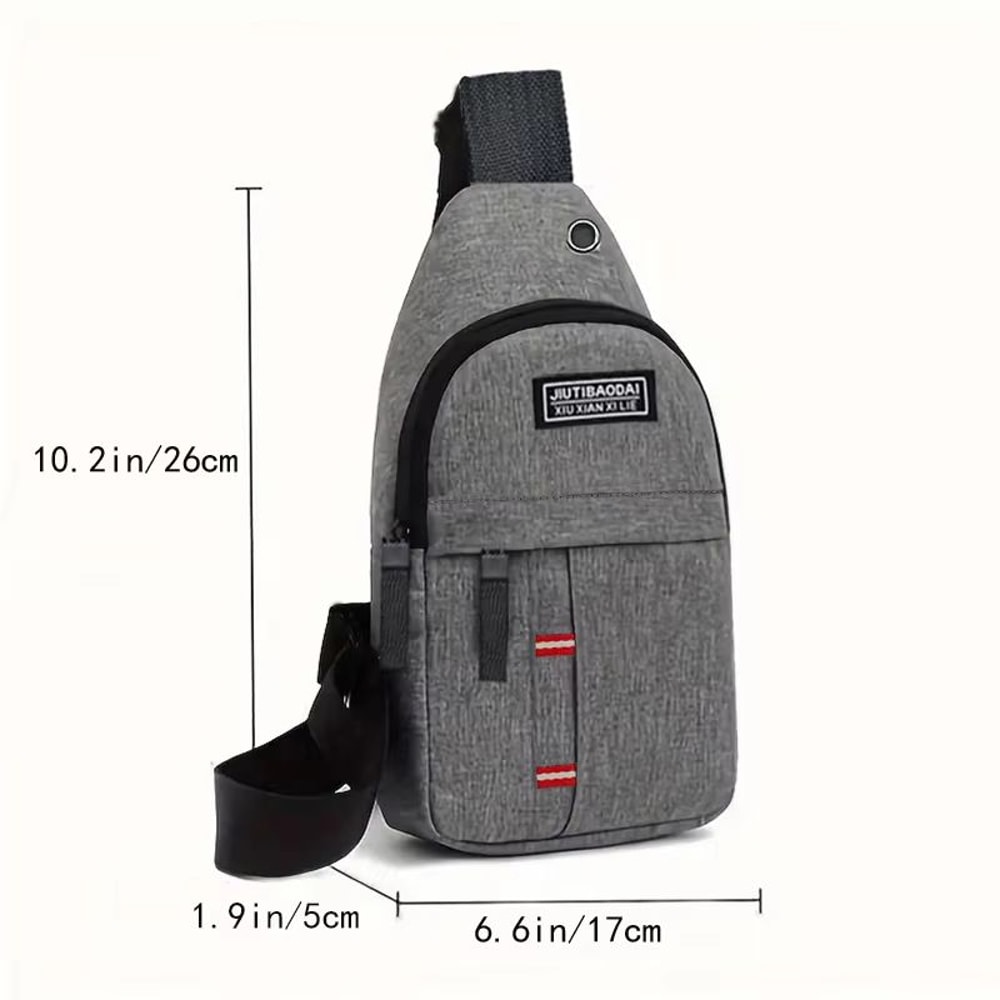 Mens Functional Travel Chest Bag Lightweight Nylon Single Shoulder Sling 1