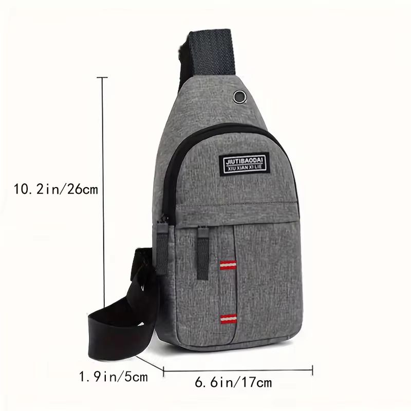Mens Functional Travel Chest Bag Lightweight Nylon Single Shoulder Sling 1