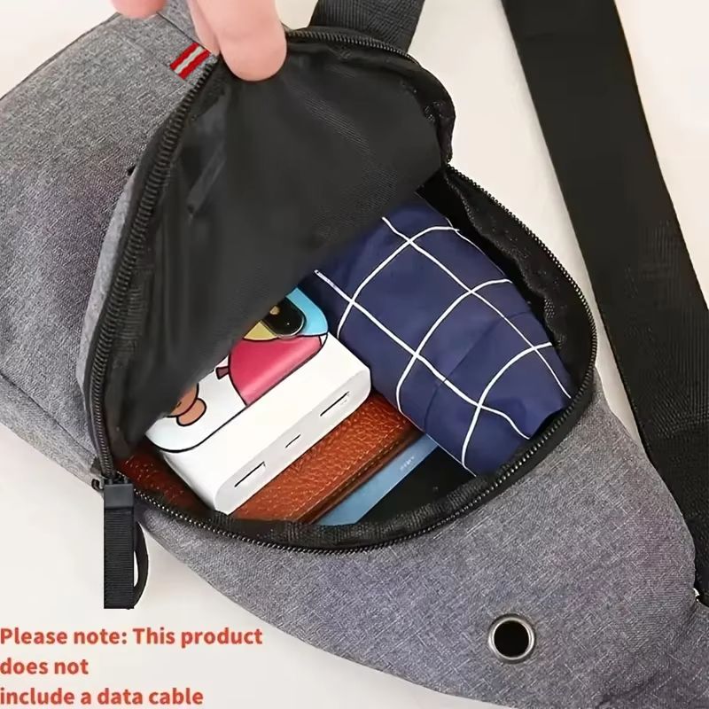 Mens Functional Travel Chest Bag Lightweight Nylon Single Shoulder Sling 2