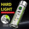 USBC Rechargeable Mini LED Keychain Flashlight With Tail Magnet UV And Multifunction Torch 0