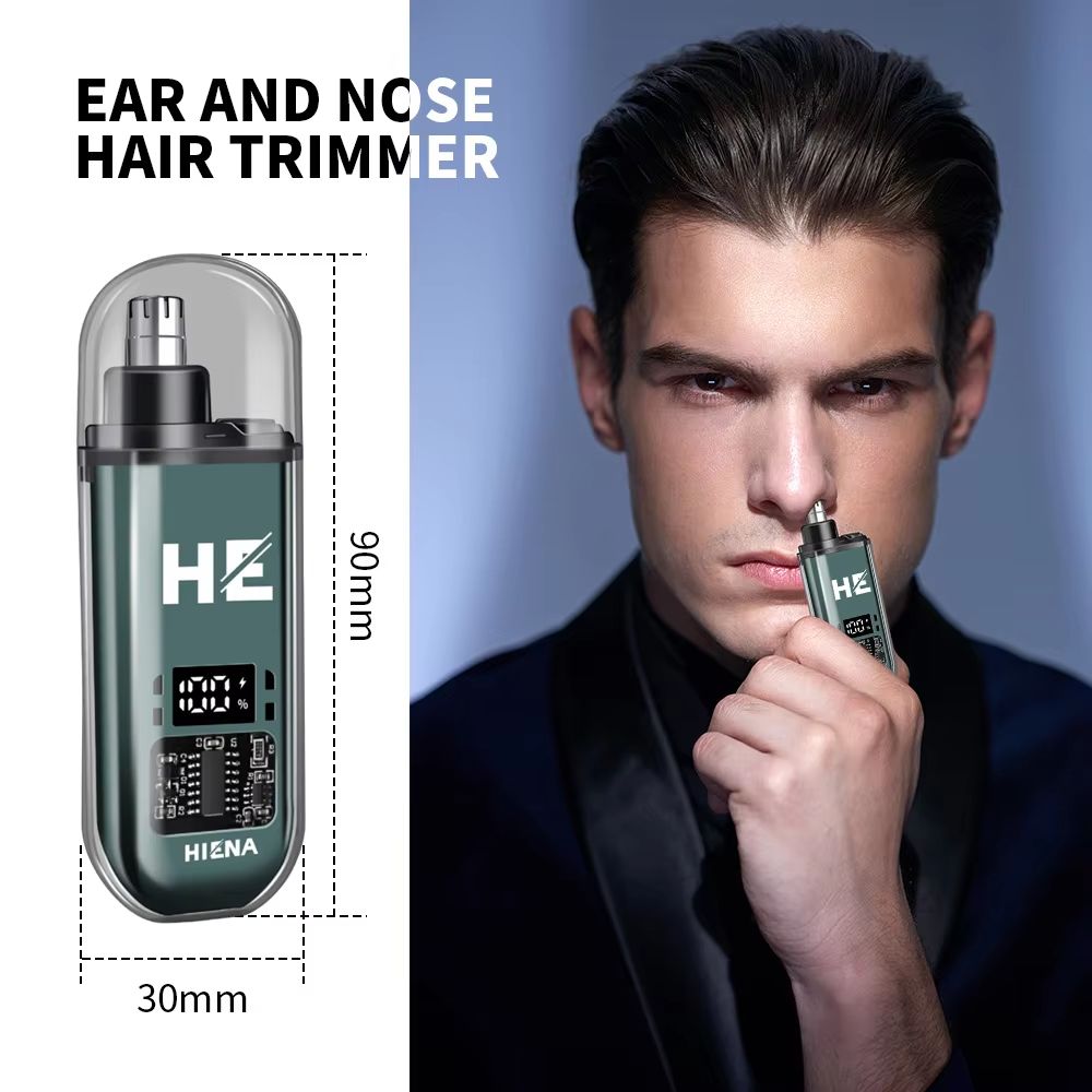 HIENA Rechargeable Electric Nose Ear Hair Trimmer With Wet And Dry Mini Pocket Clipper 1