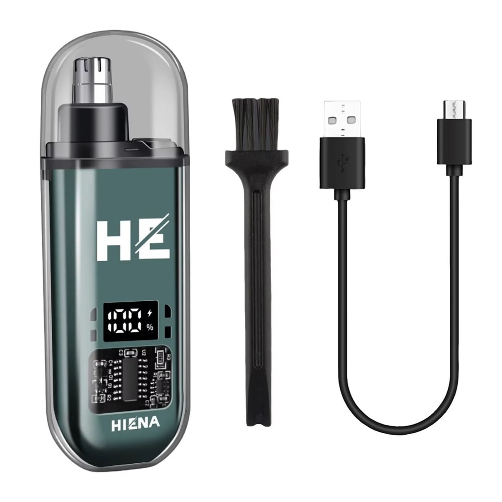 HIENA Rechargeable Electric Nose Ear Hair Trimmer With Wet And Dry Mini Pocket Clipper 6