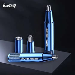 usb rechargeable electric nose hair trimmer for men and women metal rotary nose and ear groomer