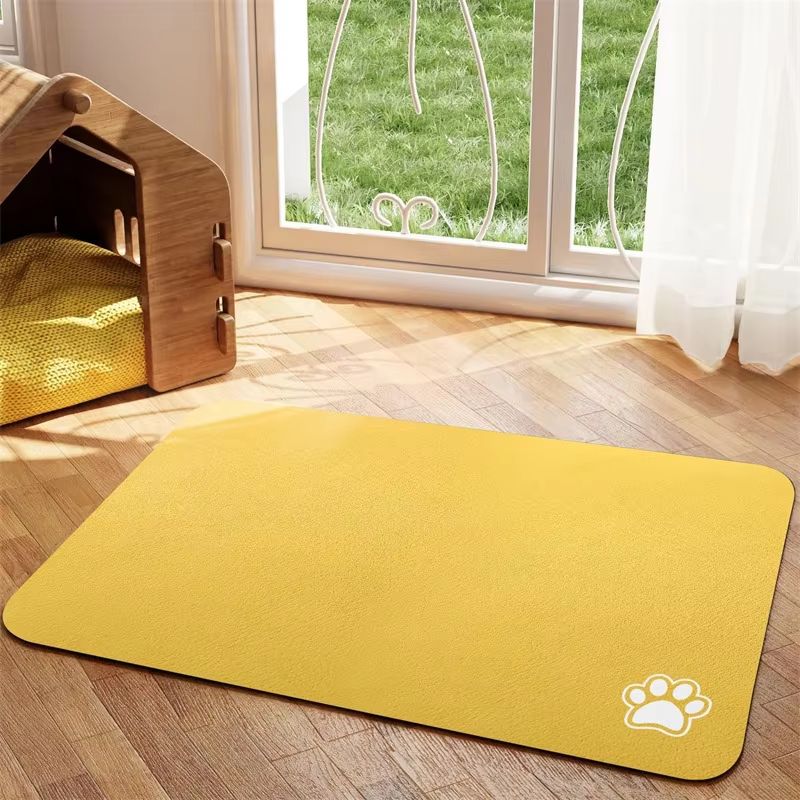 Absorbent Pet Feeding Mat For Dog And Cat Food And Water Bowls Quick Dry Waterproof Placemat 9