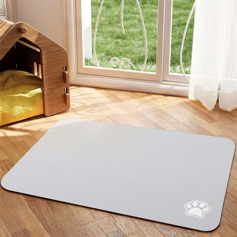 Absorbent Pet Feeding Mat For Dog And Cat Food And Water Bowls Quick Dry Waterproof Placemat 12