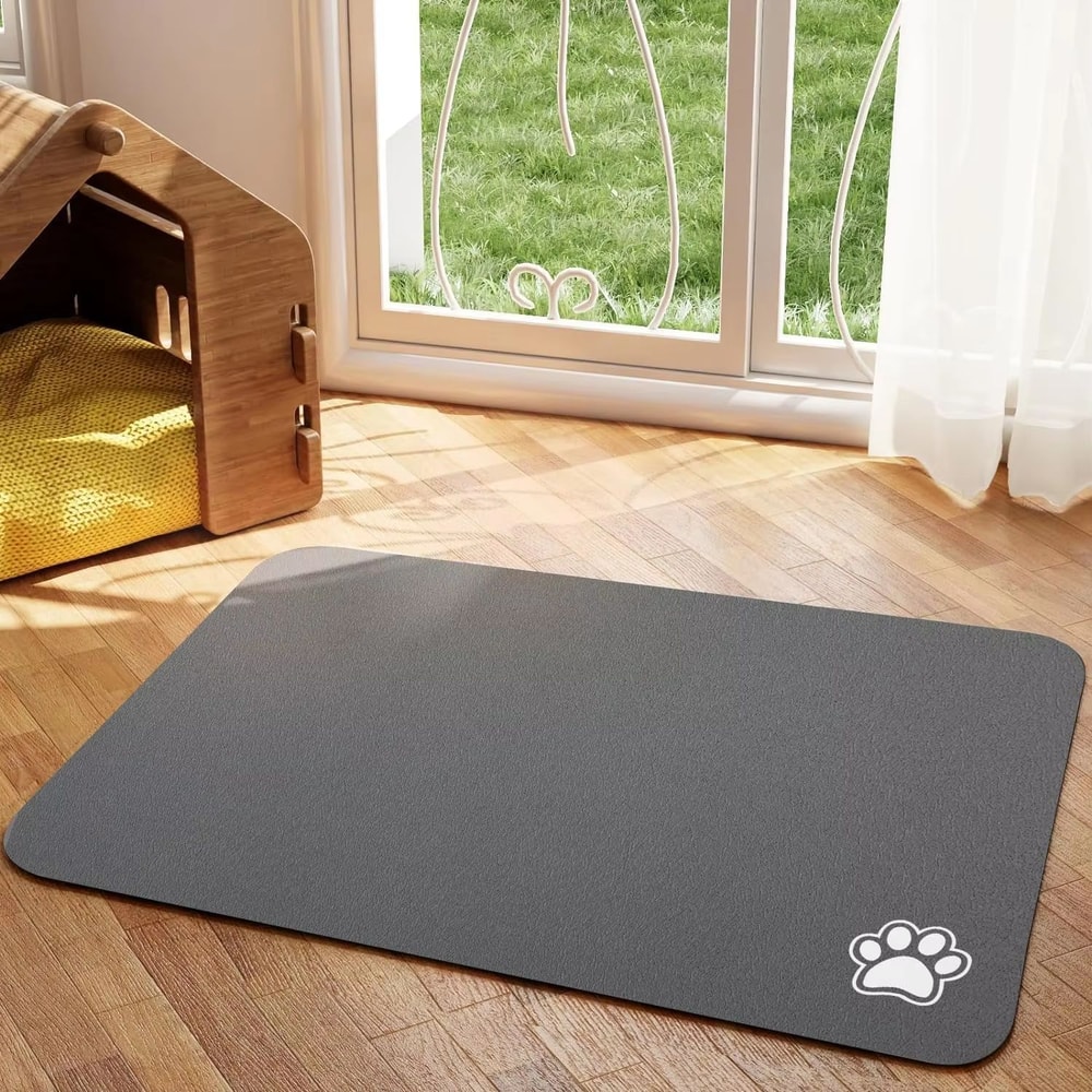 Absorbent Pet Feeding Mat For Dog And Cat Food And Water Bowls Quick Dry Waterproof Placemat 14