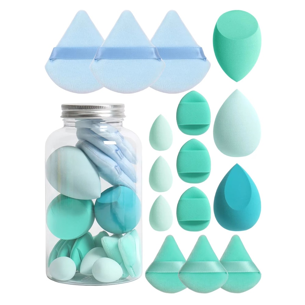 15 Piece Makeup Puff Set With Loose Powder Puffs Mini Makeup Sponges And Air Cushion Puffs In Trave 2