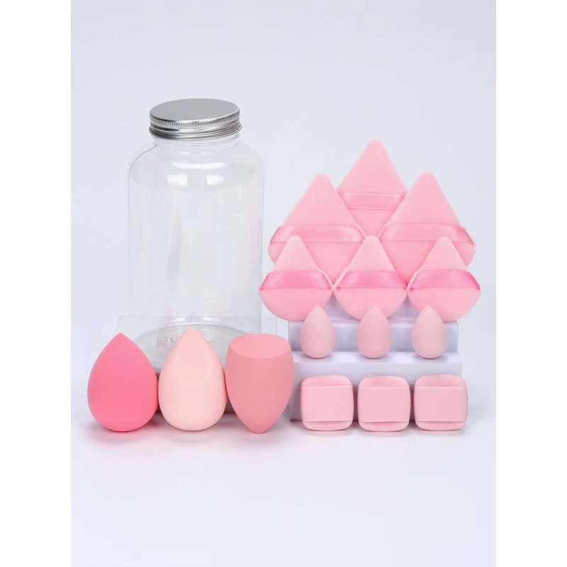 15 Piece Makeup Puff Set With Loose Powder Puffs Mini Makeup Sponges And Air Cushion Puffs In Trave 10